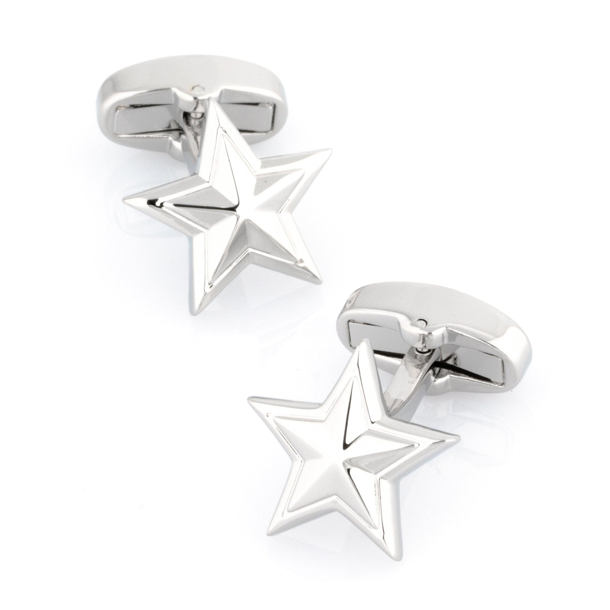 Silver Star Cufflinks Novelty Cufflinks Clinks Australia