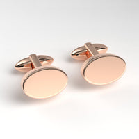 Oval Rose Gold Engravable Cufflinks Engraving Cufflinks Clinks Australia