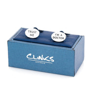 Trust Me I'm a Doctor Cufflinks Novelty Cufflinks Clinks Australia