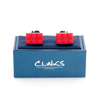 Red Building Block Cufflinks Novelty Cufflinks Clinks Australia