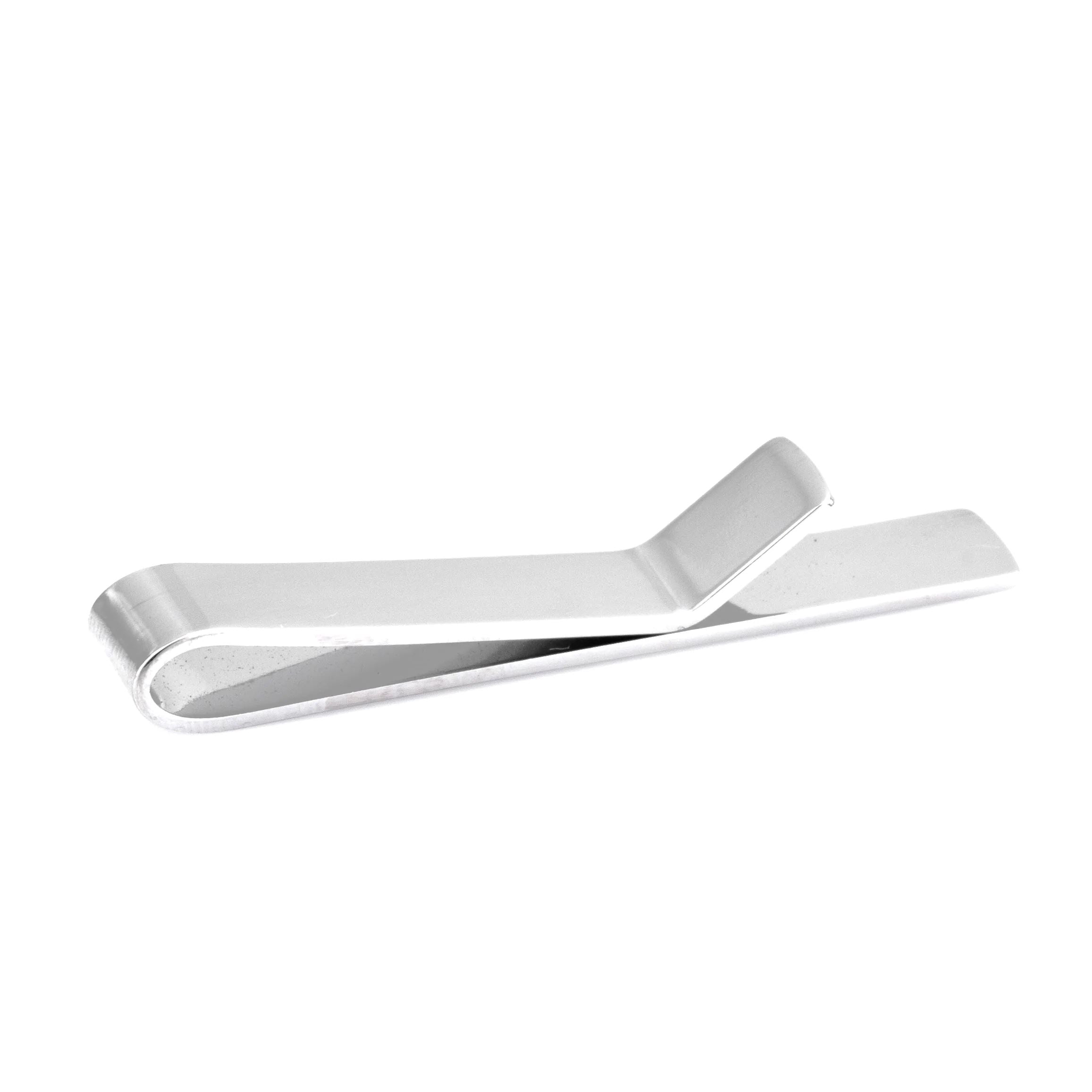 Brushed Silver Tie Bar 47mm Tie Clips Clinks
