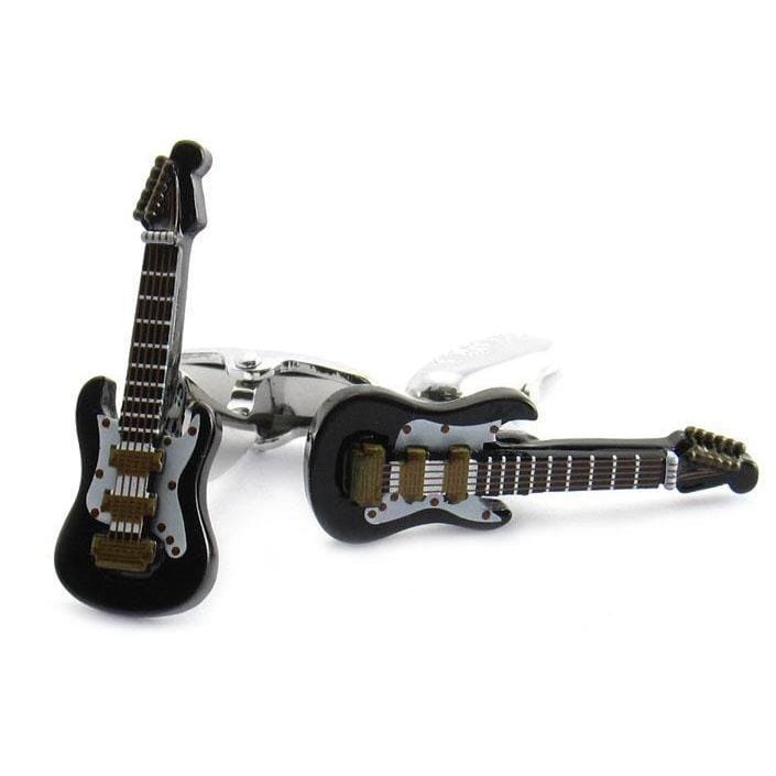 Black Electric Guitar Cufflinks Novelty Cufflinks Clinks Australia