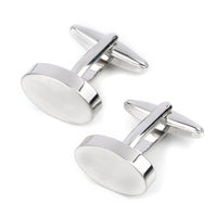 Oval Silver Engravable Cufflinks Engraving Cufflinks Clinks Australia