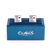Best Dad in the World Cufflinks Novelty Cufflinks Clinks Australia