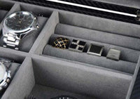 Carbon Fibre Cufflink Watch Box Storage Boxes Clinks
