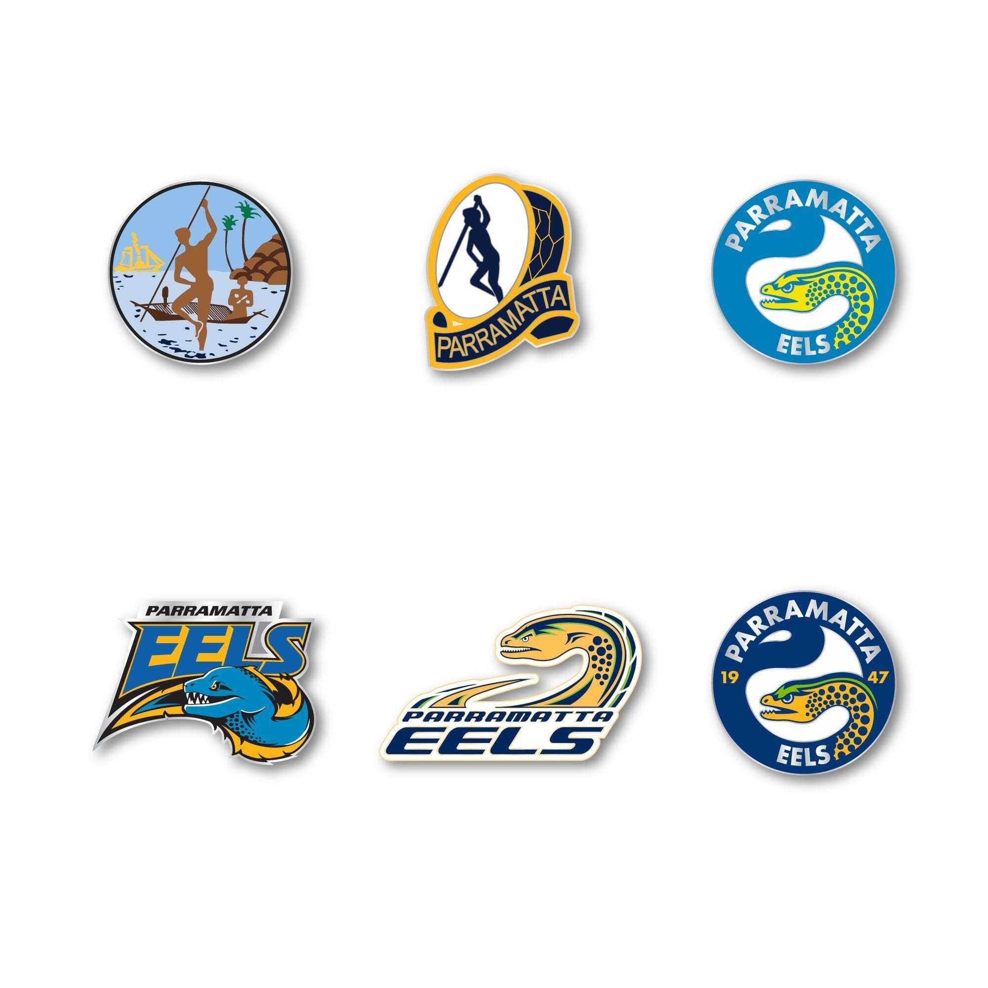 Parramatta Eels Logo NRL Pin Set Lapel Pin Clinks Default 