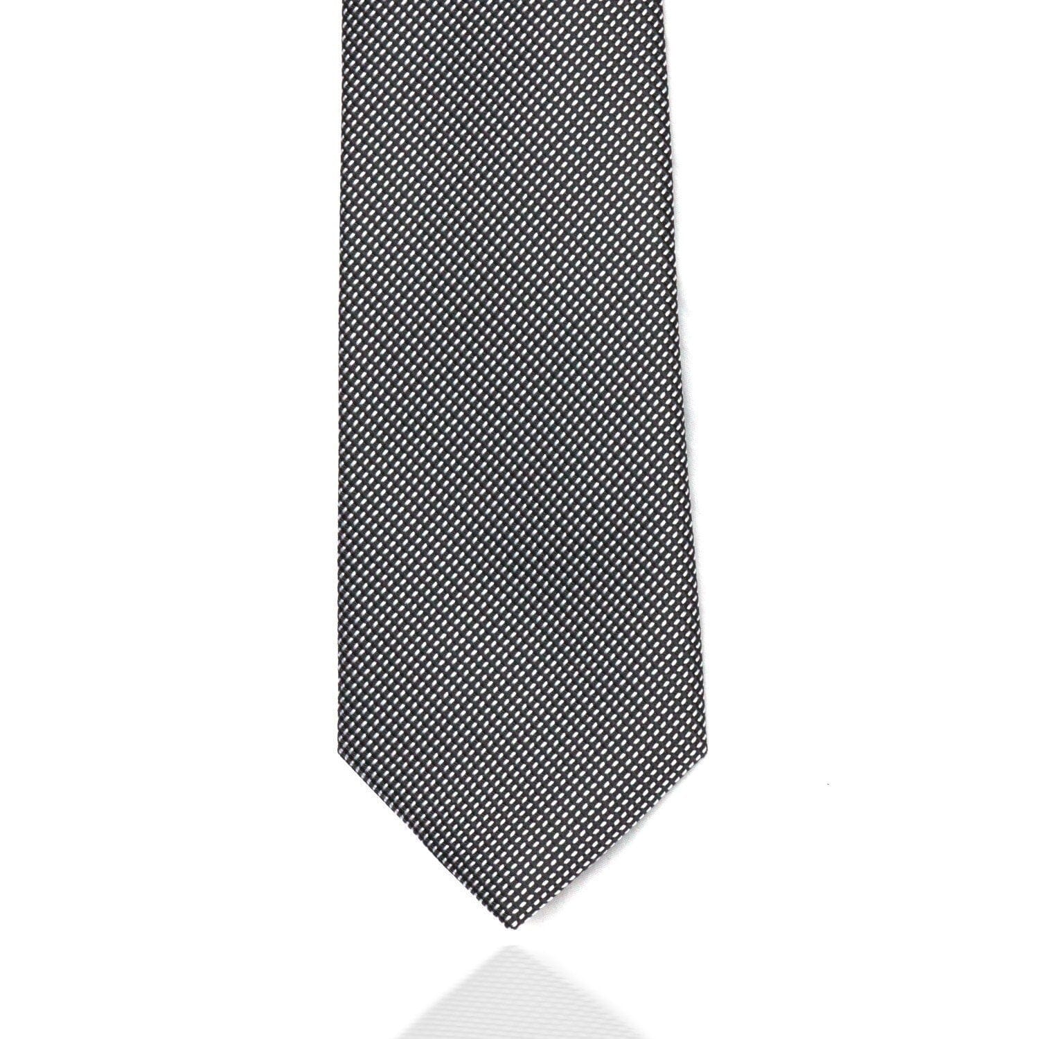 Silver and Black Weave MF Tie Ties Cuffed.com.au