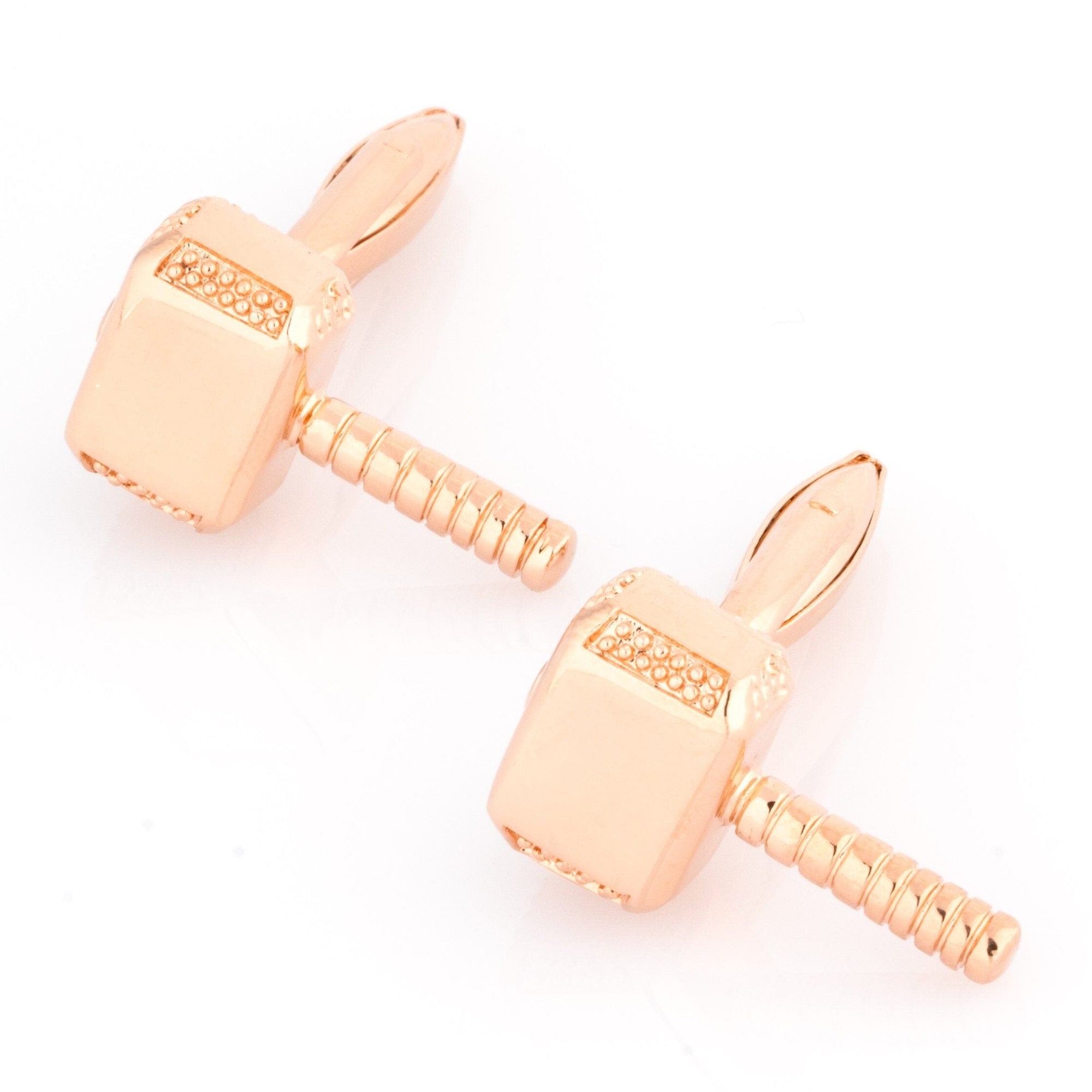 Thor Style Hammer Cufflinks Rose Gold Novelty Cufflinks Clinks Australia