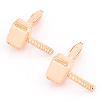 Thor Style Hammer Cufflinks Rose Gold Novelty Cufflinks Clinks Australia