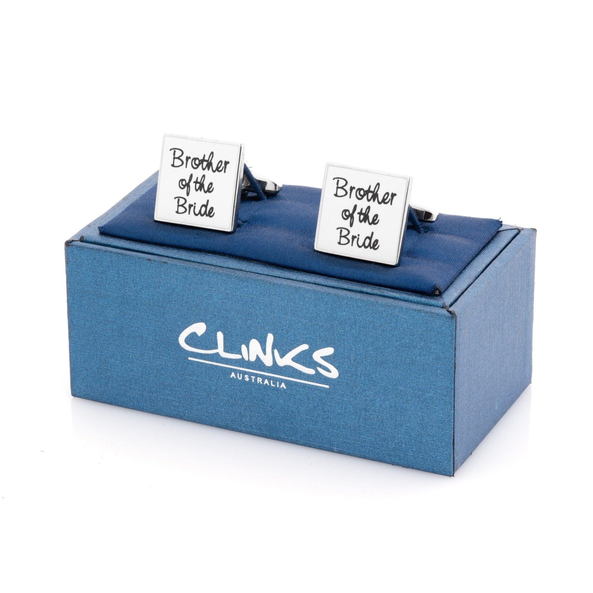 Brother of the Bride White Wedding Cufflinks Wedding Cufflinks Clinks Australia