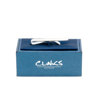 Brushed Silver Tie Bar Tie Clips Clinks
