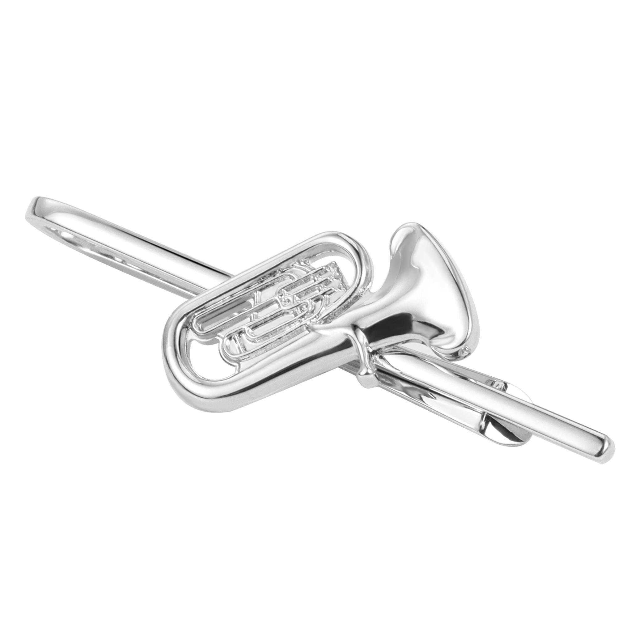 Tuba Tie Bar in Silver Tie Bars Clinks Australia