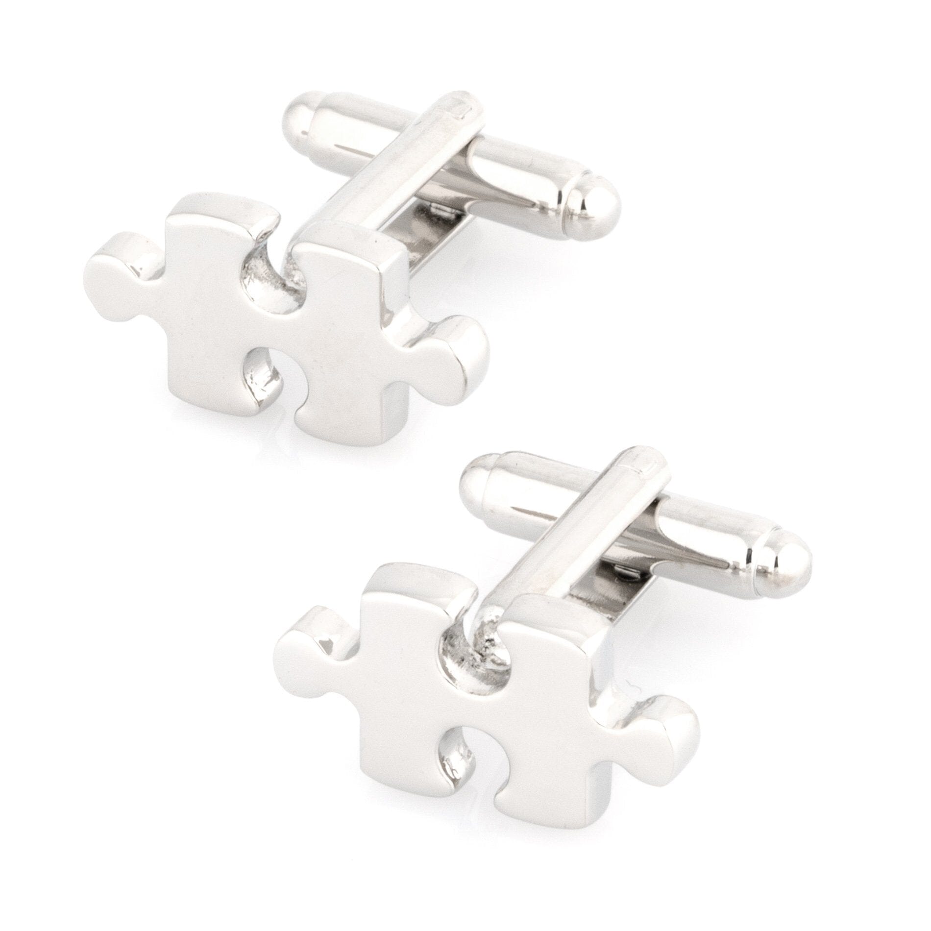 Silver "Puzzle" Jigsaw Cufflinks Novelty Cufflinks Clinks Australia