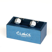 Silver "Diamond" Dice Cufflinks Novelty Cufflinks Clinks Australia