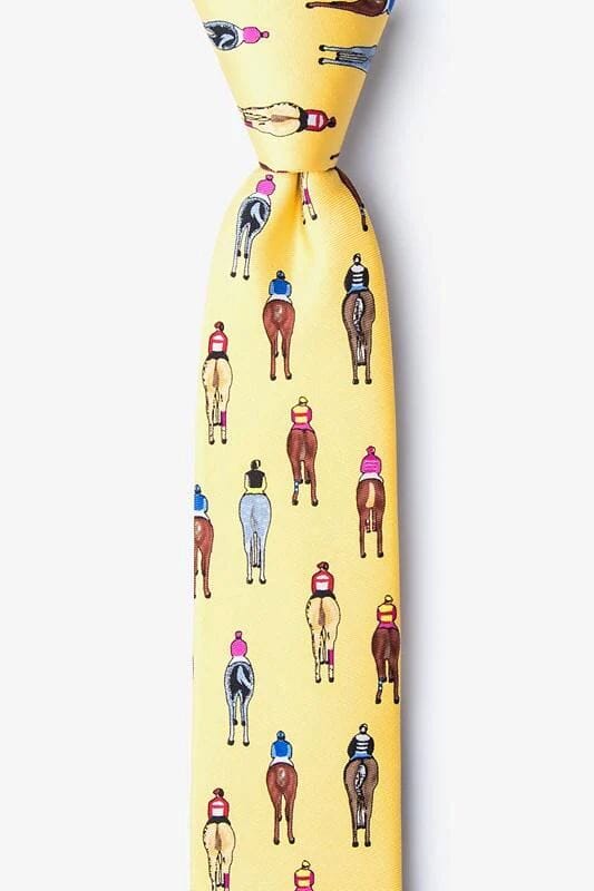 Bringing Up the Rear Yellow Skinny Tie Ties Clinks