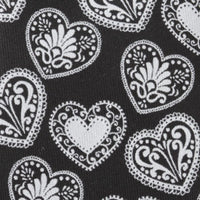 Black and White Paisley Heart Men's Tie Ties Clinks Australia
