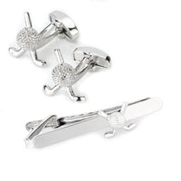 Golf Club Ball Cufflinks & Tie Clip Set Gift Set Clinks Australia Default