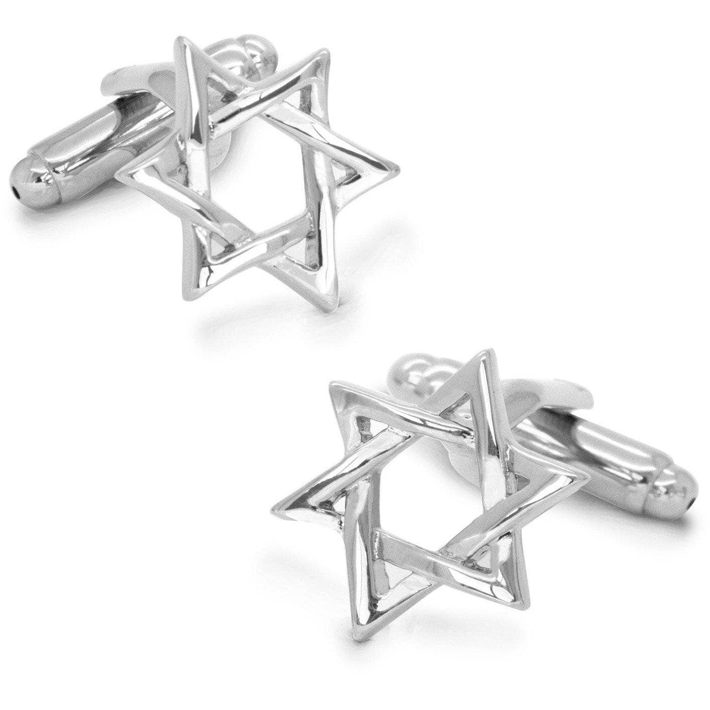 Silver Star of David Cufflinks Novelty Cufflinks Clinks Australia