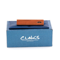 Wood Moustache Stamp Tie Clip Tie Clips Clinks