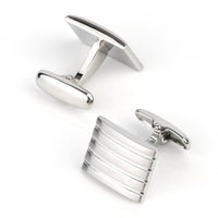 Silver Classic Groove Cufflinks Classic & Modern Cufflinks Clinks Australia