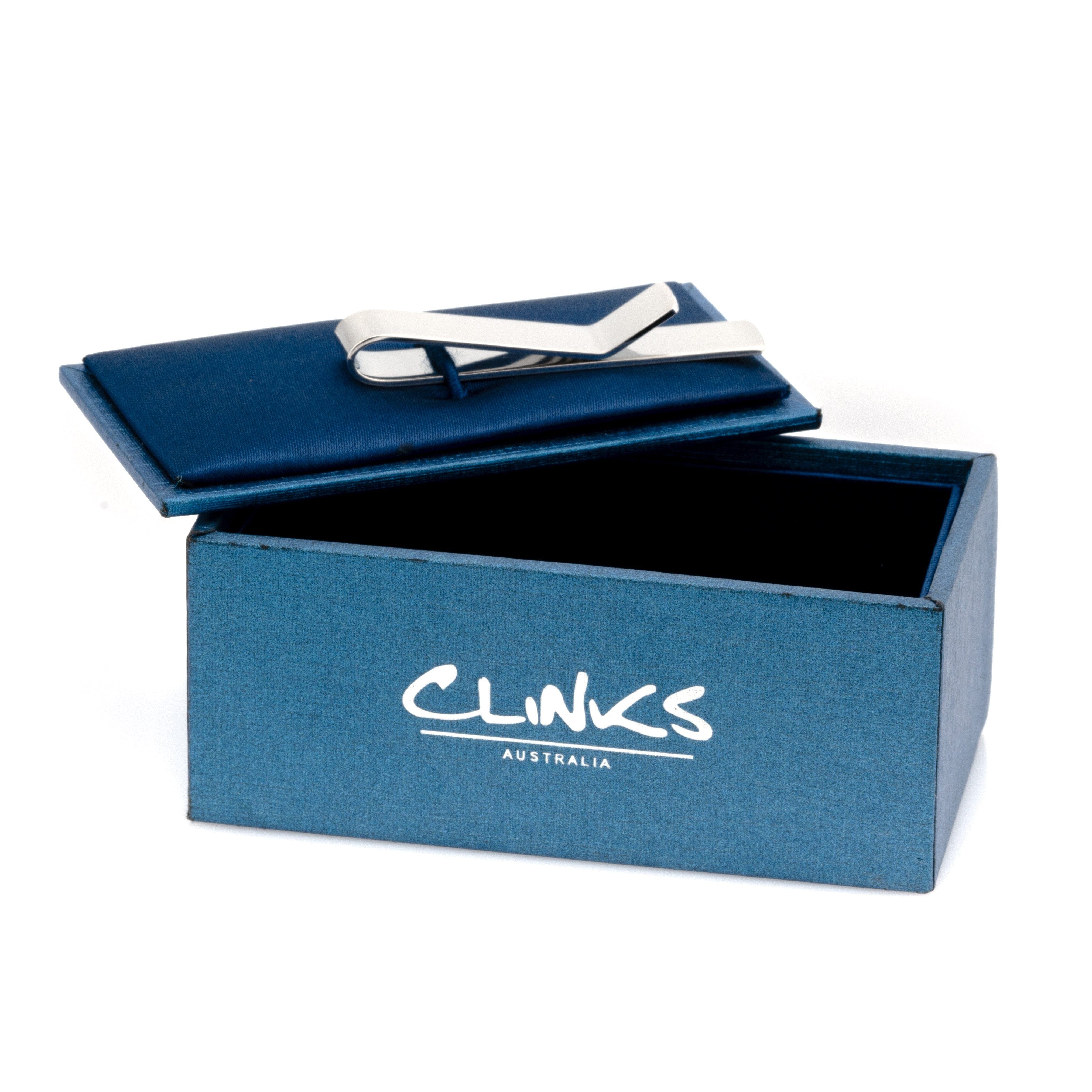 Shiny Silver Tie Bar Tie Clips Clinks