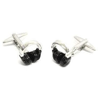 Black and Silver Headphone Cufflinks Novelty Cufflinks Clinks Australia Black and Silver Headphone Cufflinks