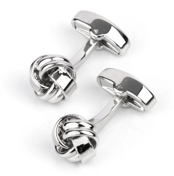 Small Silver Knot Cufflinks Classic & Modern Cufflinks Clinks Australia
