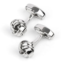 Small Silver Knot Cufflinks Classic & Modern Cufflinks Clinks Australia