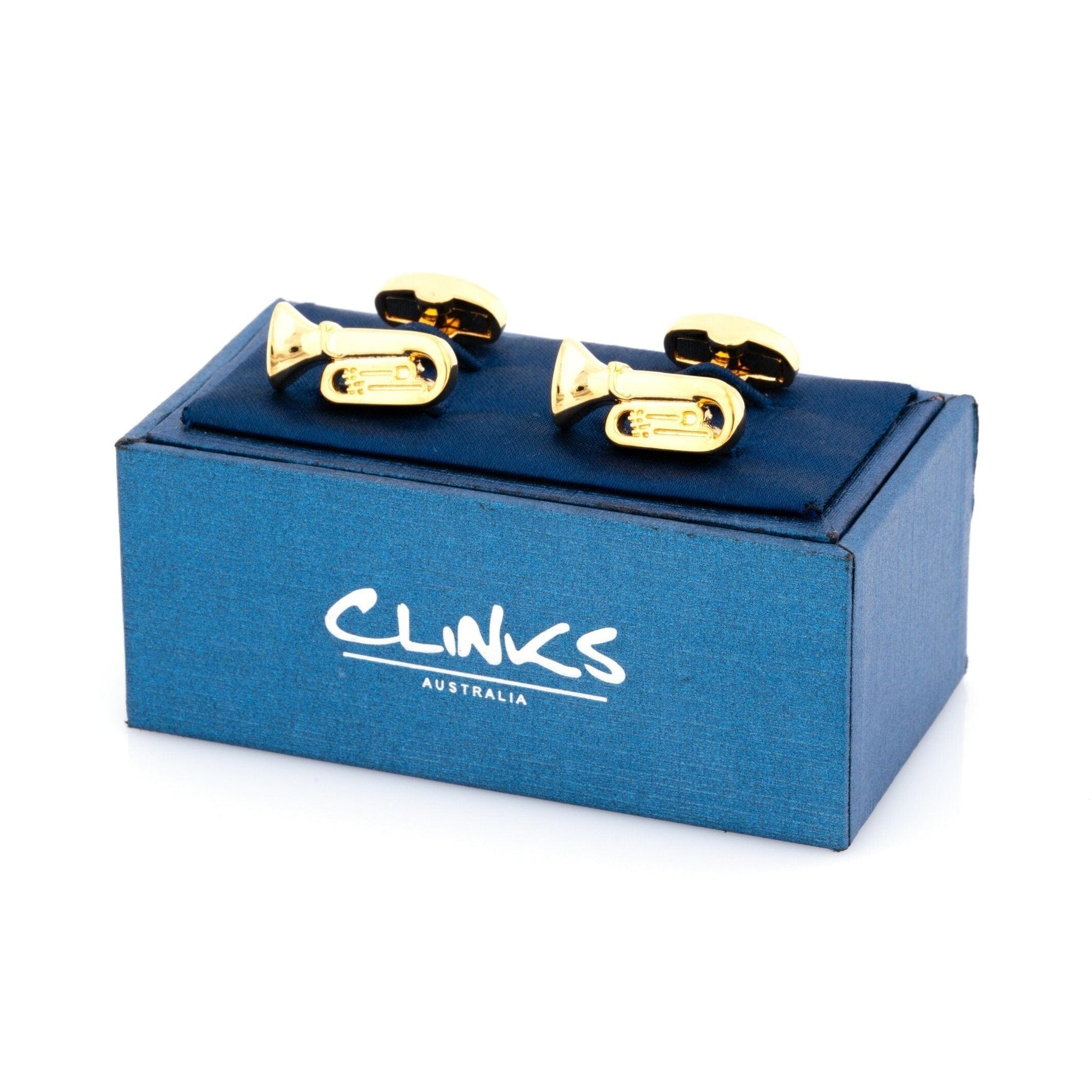 Tuba Cufflinks Gold Novelty Cufflinks Clinks Australia