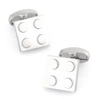 Silver Square Lego Like Building Block Cufflinks Novelty Cufflinks Clinks Australia Silver Square Lego Like Building Block Cufflinks