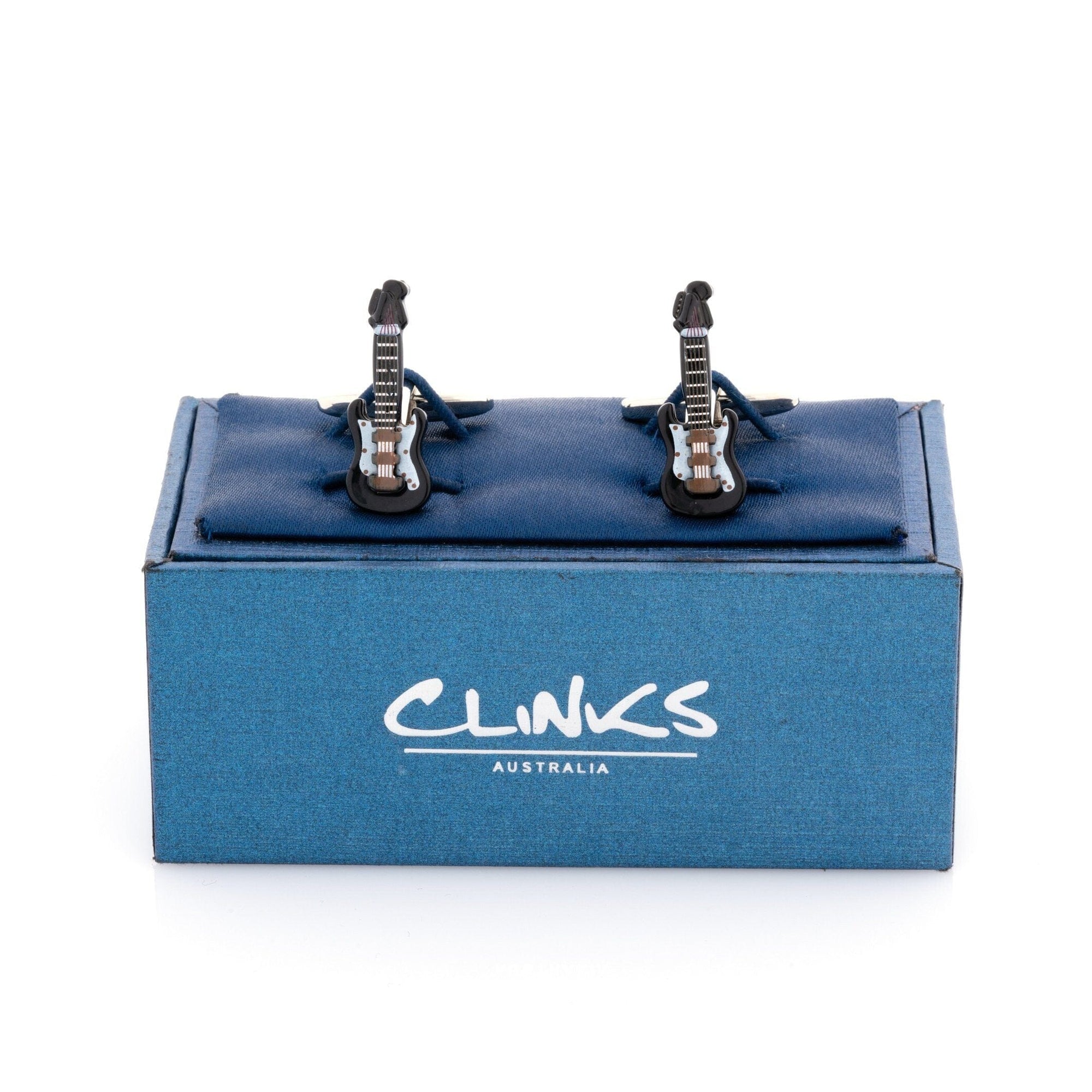 Black Electric Guitar Cufflinks Novelty Cufflinks Clinks Australia