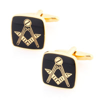 Freemason Masonic Black/Gold Cufflinks Novelty Cufflinks Clinks Australia Freemason Masonic Black/Gold Cufflinks