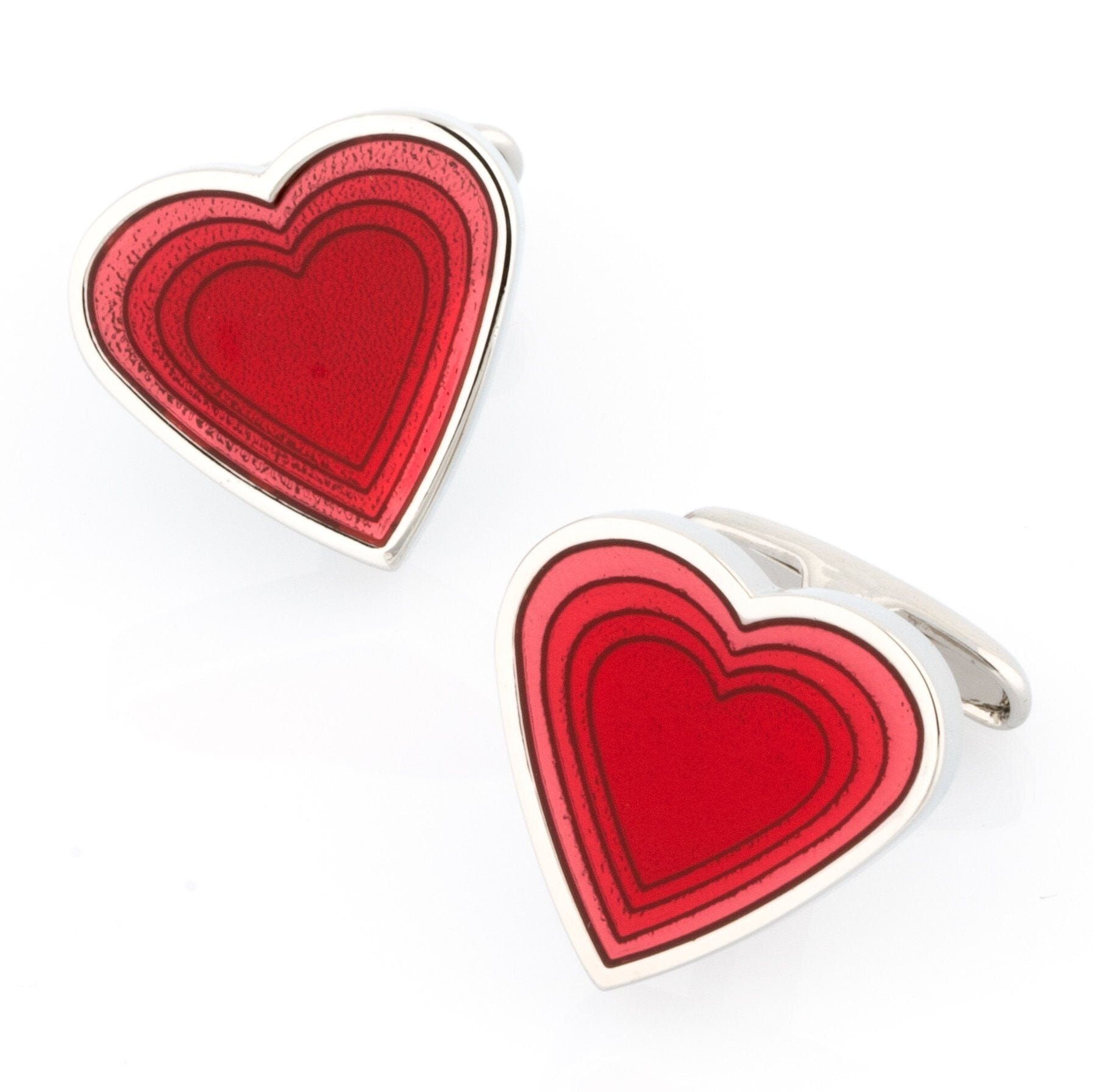 Red Heart Shaped Cufflinks Novelty Cufflinks Clinks Australia