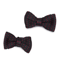 Black/Red Dot Kids Knit Bowtie Bow Ties Clinks Australia
