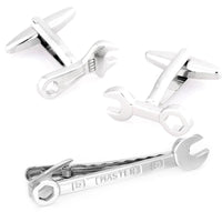 Spanner Wrench Cufflinks & Tie Clip Set Gift Set Cuffed.com.au Default