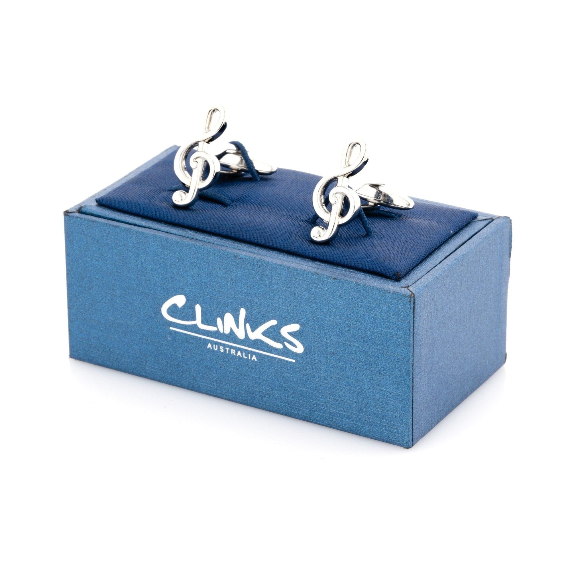 Treble Clef Silver Cufflinks Novelty Cufflinks Clinks Australia
