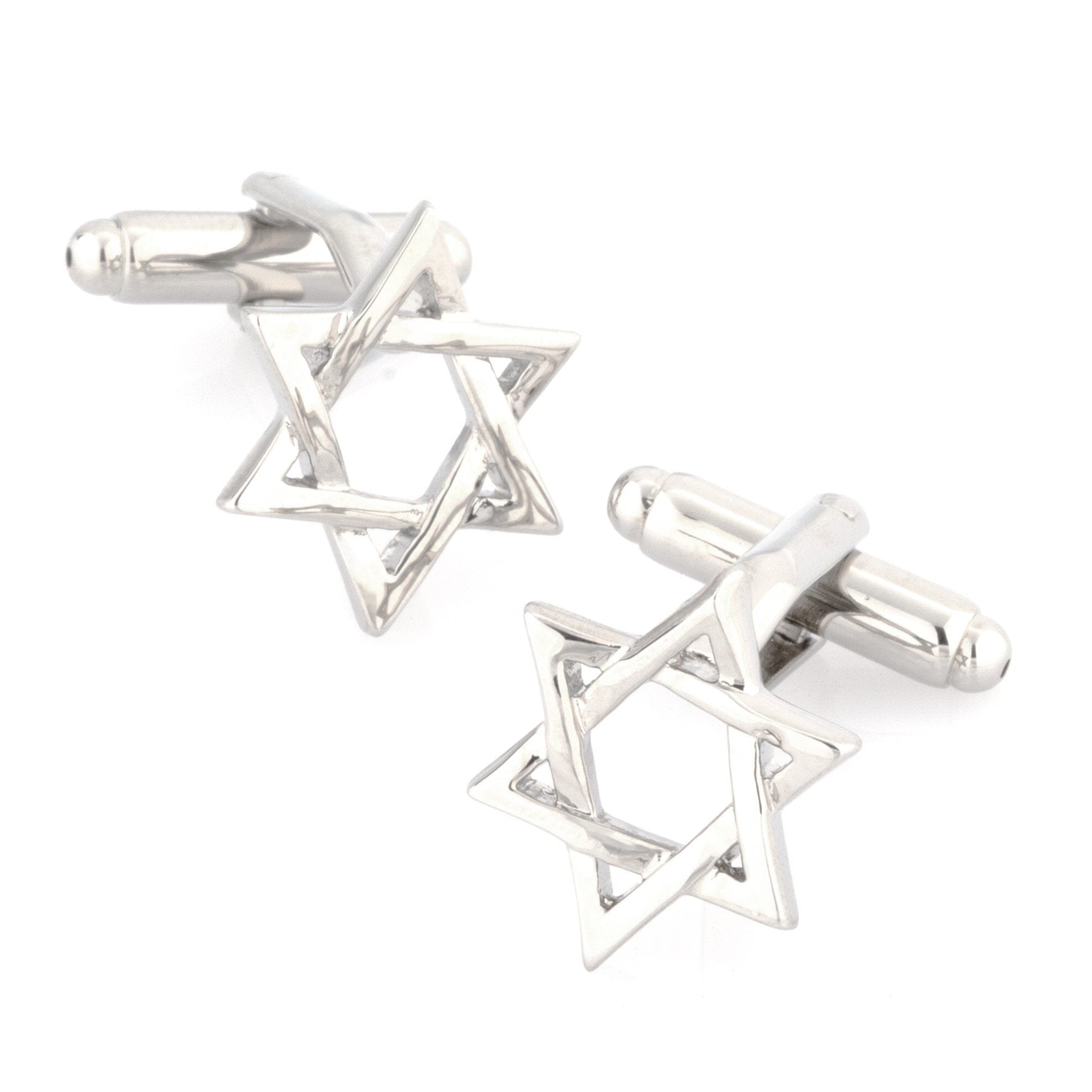 Silver Star of David Cufflinks Novelty Cufflinks Clinks Australia Silver Star of David Cufflinks