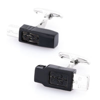 Black USB Cable Cufflinks Novelty Cufflinks Clinks Australia