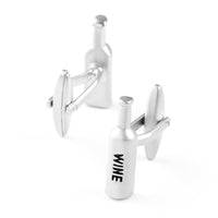 Silver Wine Bottle Cufflinks Novelty Cufflinks Clinks Australia