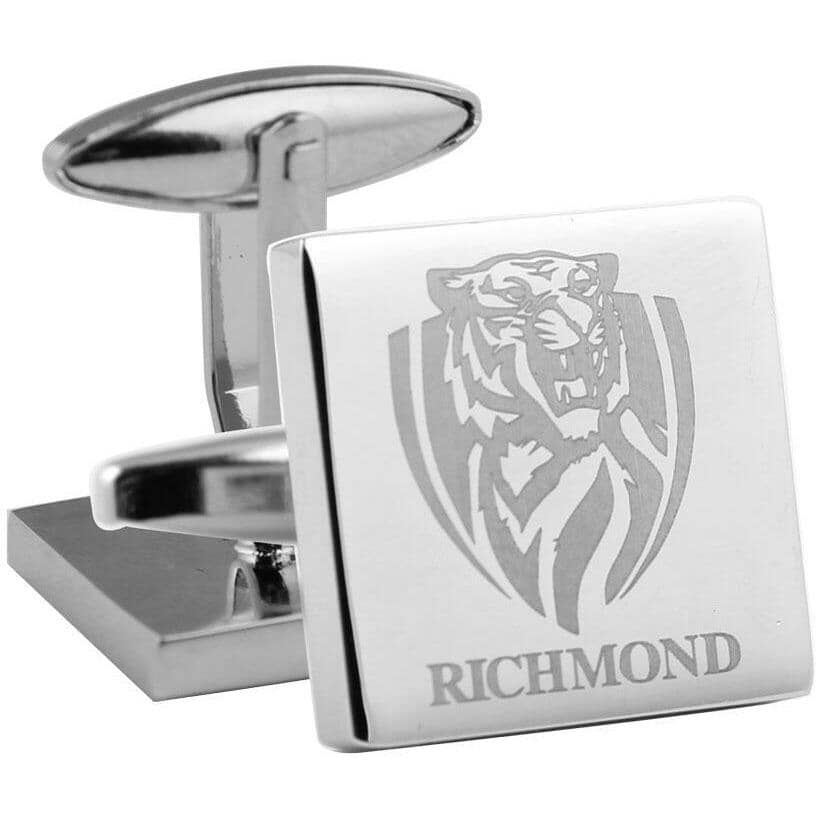 Silver Richmond FC AFL Cufflinks Novelty Cufflinks AFL Silver Richmond FC AFL Cufflinks 
