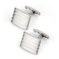 Silver Classic Groove Cufflinks Classic & Modern Cufflinks Clinks Australia