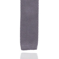 Dark Grey Knitted Tie Ties Cuffed.com.au