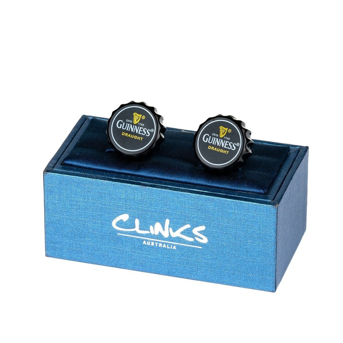 Black Guinness Beer Cap Cufflinks Novelty Cufflinks Clinks Australia