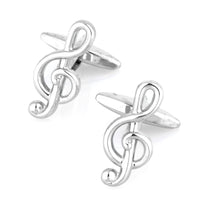 Treble Clef Silver Cufflinks Novelty Cufflinks Clinks Australia