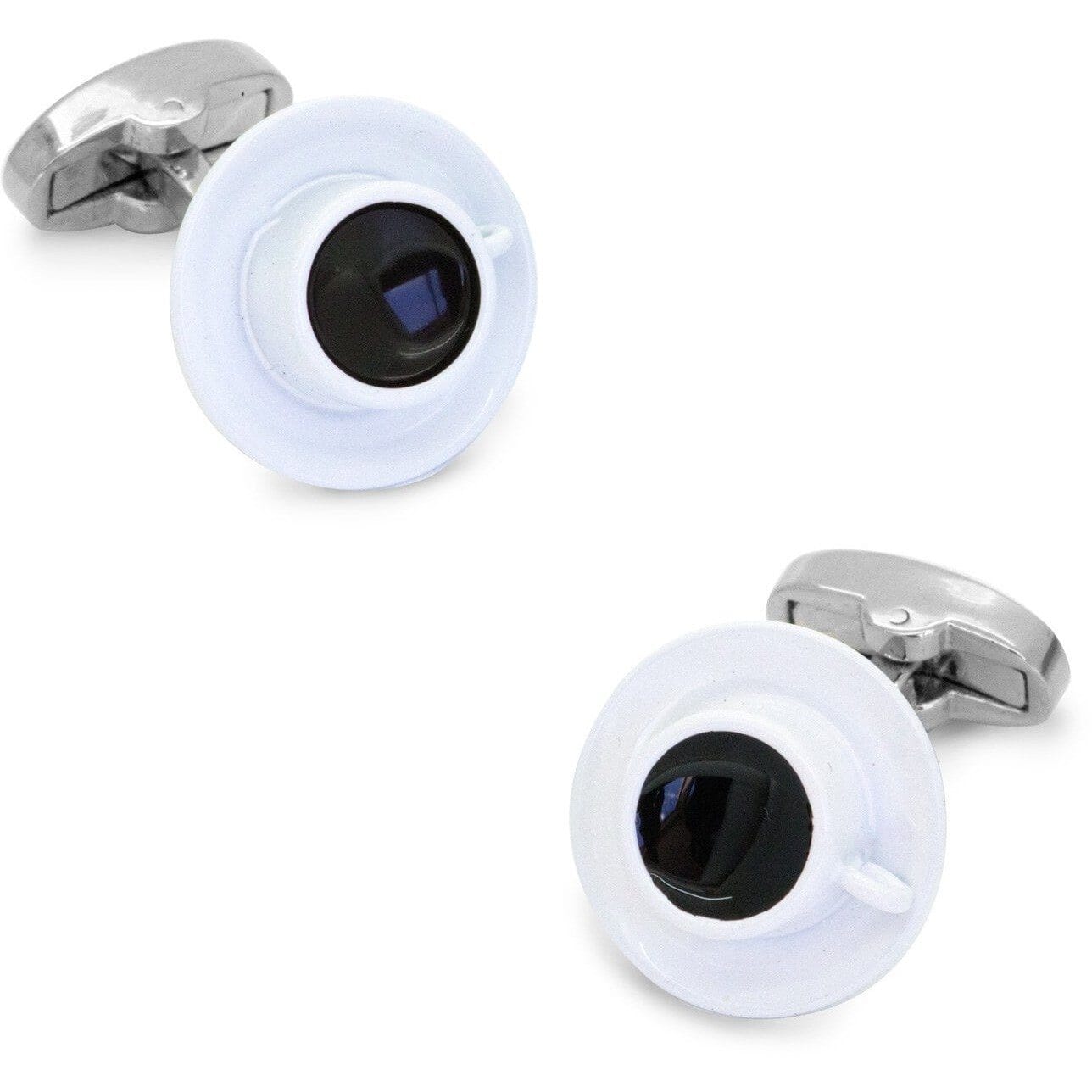 Coffee Cup and Saucer Cufflinks Novelty Cufflinks Clinks Australia Coffee Cup and Saucer Cufflinks