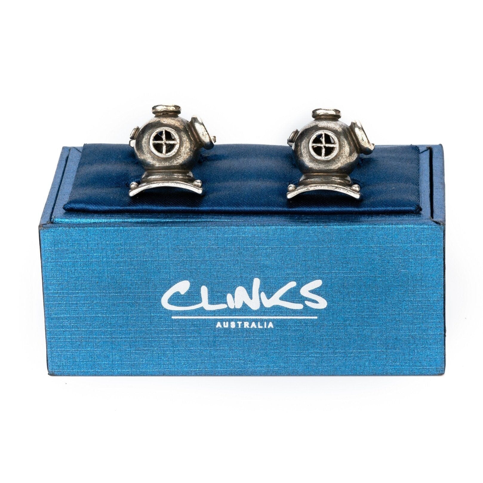 Scuba Diving Helmet Antique Silver Cufflinks Novelty Cufflinks Clinks Australia