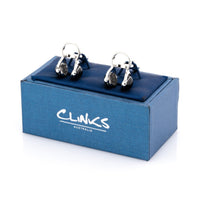 Black and Silver Headphone Cufflinks Style 2 Novelty Cufflinks Clinks Australia