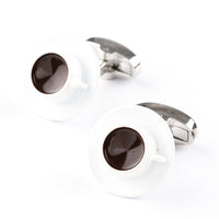 Coffee Cup and Saucer Cufflinks Novelty Cufflinks Clinks Australia