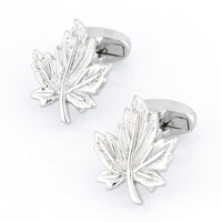 Silver Canadian Maple Leaf Cufflinks Novelty Cufflinks Clinks Australia