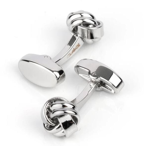 Small Silver Knot Cufflinks Classic & Modern Cufflinks Clinks Australia